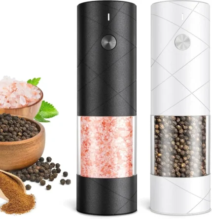 Electric Salt and Pepper Grinder Set